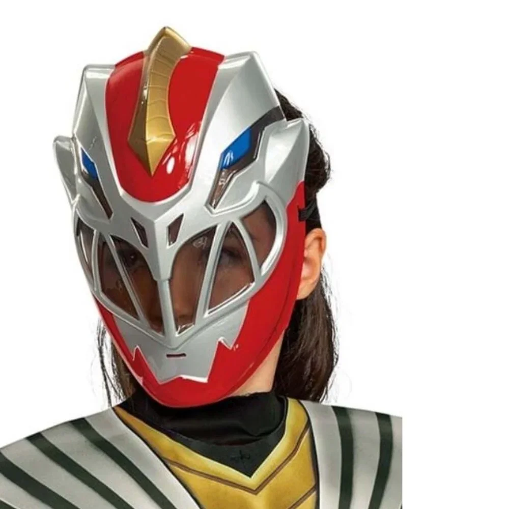 Power Ranger Halloween Costume 4/6 Cosmic Fury Red Jumpsuit, Mask 2 Pc Girls - Picture 2 of 4